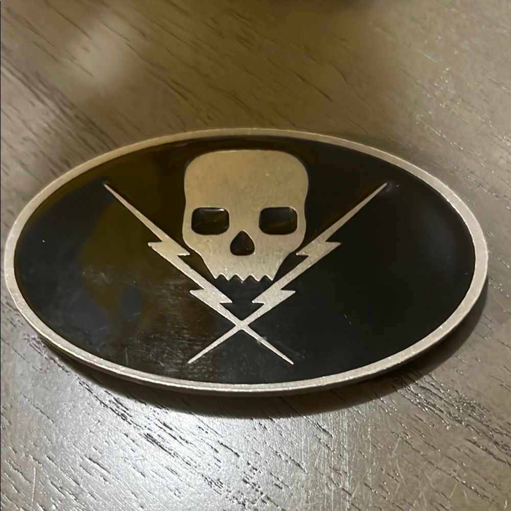 Death by Radio belt buckle
